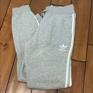 grey adidas joggers/ sweatpants